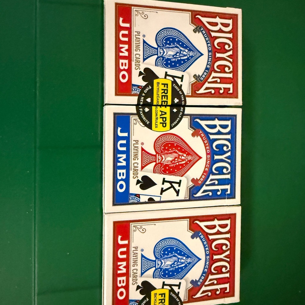Jumbo Playing Cards - Red and Blue